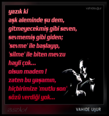 'sevme'ile ba�lay�p'silme'ile biten mevzudur a�k