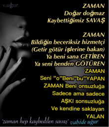Zaman Hep Kaybedilen Sava�