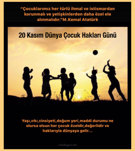 20 Kas�m D�nya �ocuk Haklar� G�n�