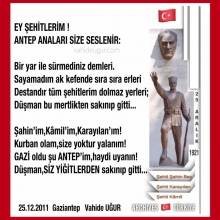 25 Aral�k / Gaziantep / Kurtulu� Sava�� Y�llar� : vahide u�ur