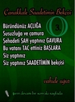 �anakkale Saadetimin Bek�isi 