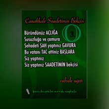 �anakkale Saadetimin Bek�isi 